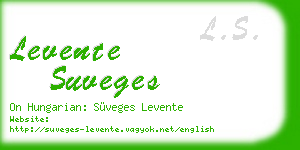 levente suveges business card